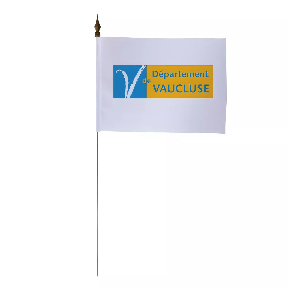 Drapeau de table Conseil Départemental Vaucluse 10 x 15 cm polyester Drapeau de table Conseil Départemental Vaucluse 10 x 15 cm polyester