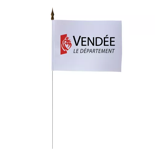 Drapeau de table Conseil Départemental Vendée polyester 10 x 15 cm