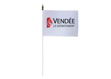 Drapeau de table Conseil Départemental Vendée polyester 10 x 15 cm