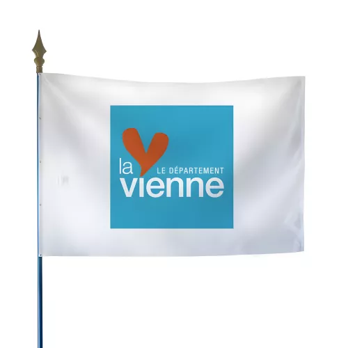 Drapeau du Conseil Départemental de la Vienne en polyester
