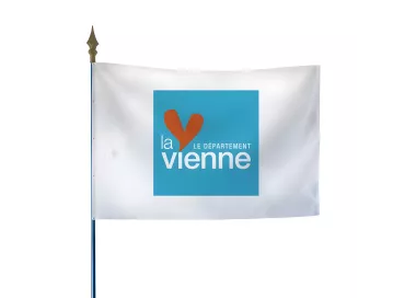 Drapeau du Conseil Départemental de la Vienne en polyester