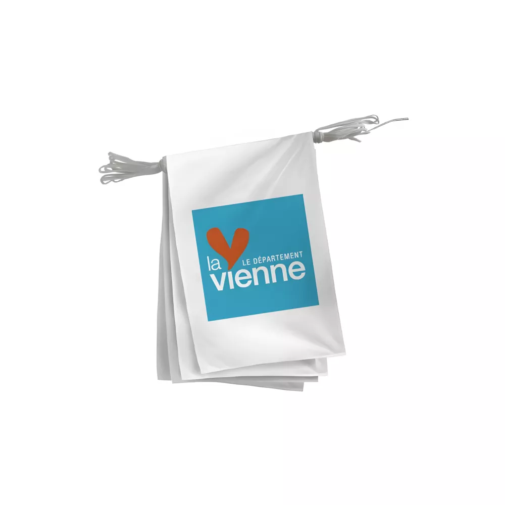 Guirlande du Conseil Départemental de la Vienne en polyester