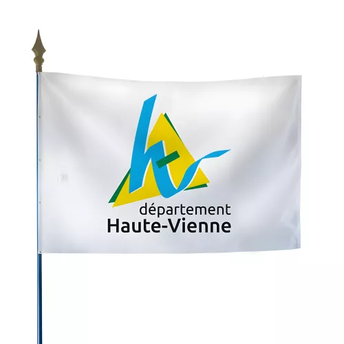 Drapeau du Conseil Départemental de la Haute-Vienne en polyester