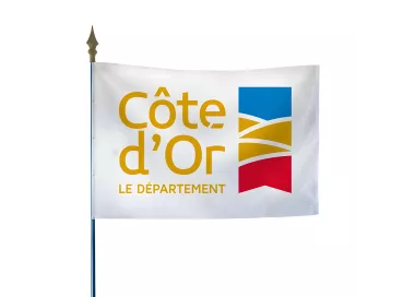 Drapeau du Conseil Départemental de la Côte-d'Or en maille polyester