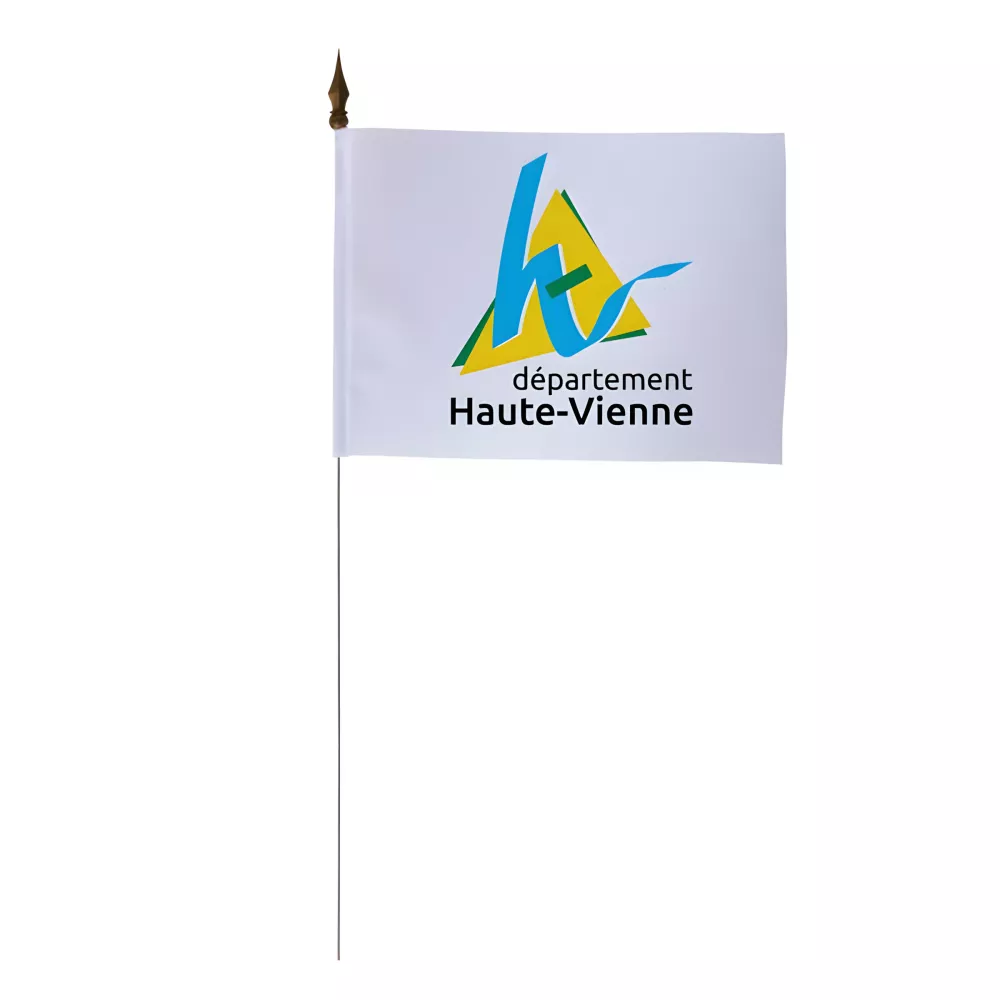 Drapeau de table Conseil Départemental Haute-Vienne 10 x 15 cm polyester