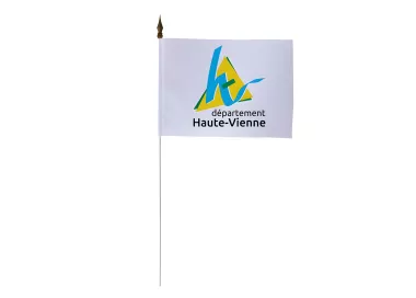 Drapeau de table Conseil Départemental Haute-Vienne 10 x 15 cm polyester