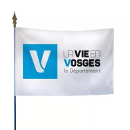Drapeau du Conseil Départemental des Vosges en maille polyester