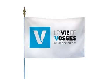 Drapeau du Conseil Départemental des Vosges en maille polyester
