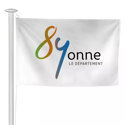 Pavillon du Conseil Départemental de l'Yonne en maille polyester