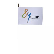 Drapeau de table Conseil Départemental Yonne 10 x 15 cm polyester