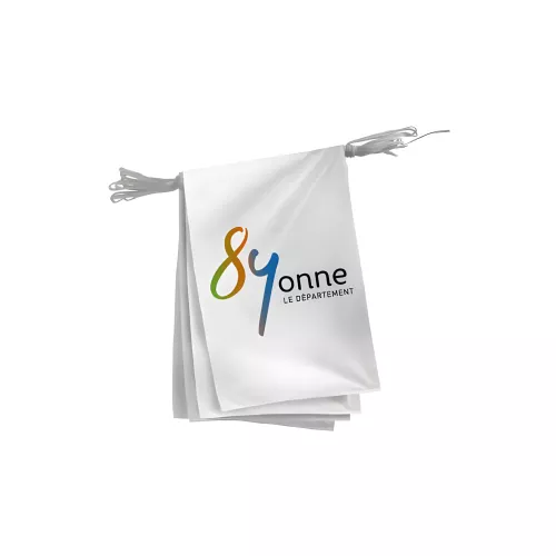 Guirlande départementale Yonne polyester 20 x 30 cm intérieur-extérieur