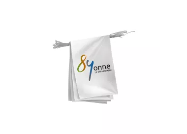 Guirlande départementale Yonne polyester 20 x 30 cm intérieur-extérieur