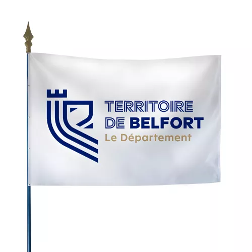 Drapeau du Conseil Départemental du Territoire-de-Belfort en maille polyester