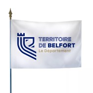 Drapeau du Conseil Départemental du Territoire-de-Belfort en maille polyester