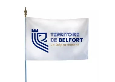 Drapeau du Conseil Départemental du Territoire-de-Belfort en maille polyester