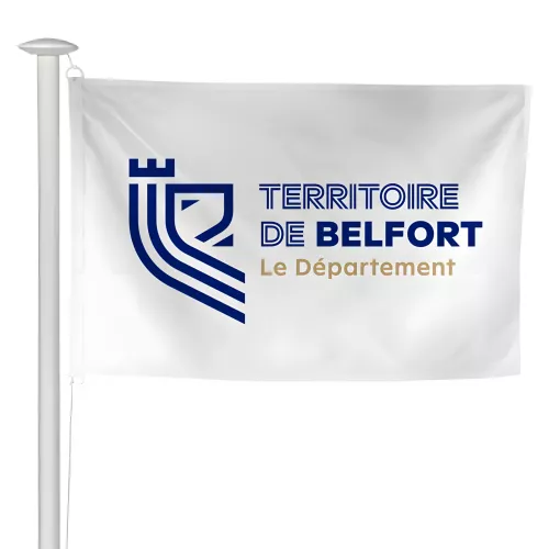 Pavillon du Conseil départemental du Territoire-de-Belfort pour mât