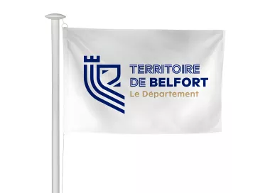 Pavillon du Conseil départemental du Territoire-de-Belfort pour mât