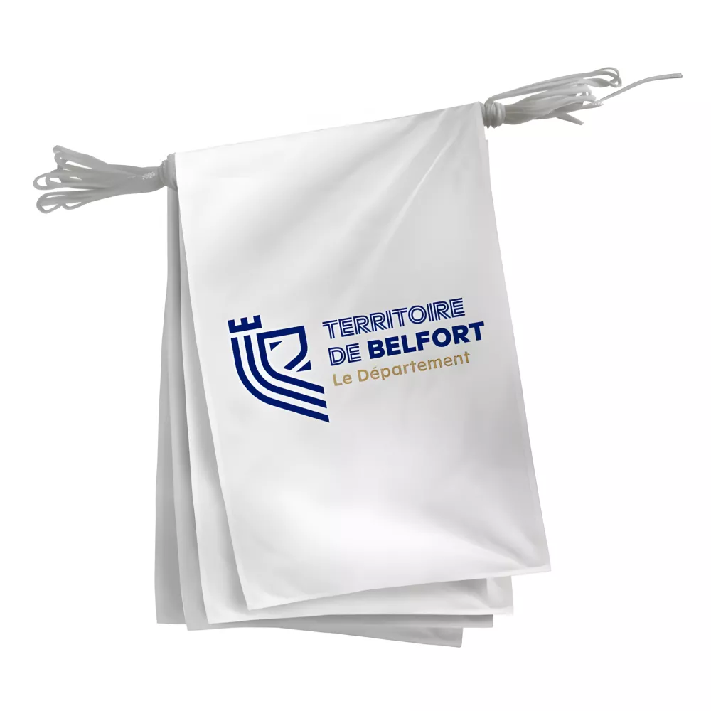 Guirlande du Territoire-de-Belfort en maille polyester 115 g/m² Guirlande du Territoire-de-Belfort en maille polyester 115 g/m²