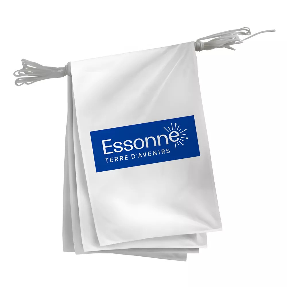 Guirlande du Conseil Départemental de l'Essonne en polyester Guirlande du Conseil Départemental de l'Essonne en polyester