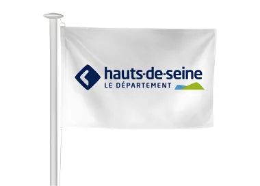 Pavillon du Conseil Départemental des Hauts-de-Seine en maille polyester