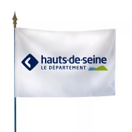 Drapeau du Conseil Départemental des Hauts-de-Seine en polyester