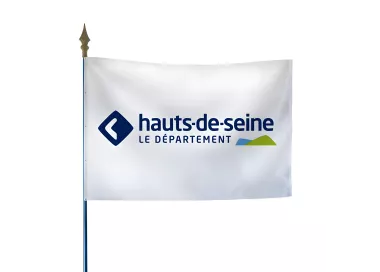 Drapeau du Conseil Départemental des Hauts-de-Seine en polyester