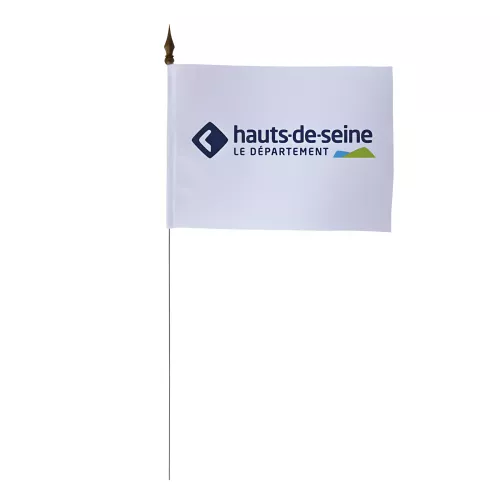 Drapeau de table Conseil Départemental Hauts-de-Seine 10 x 15 cm polyester