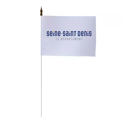 Drapeau de table Conseil Départemental Seine-Saint-Denis 10 x 15 cm polyester