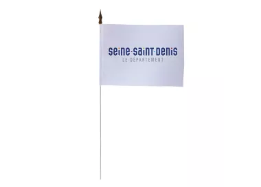 Drapeau de table Conseil Départemental Seine-Saint-Denis 10 x 15 cm polyester