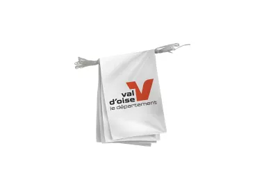 Guirlande du Conseil Départemental du Val d'Oise en polyester