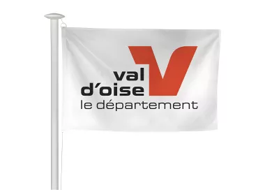 Pavillon du Conseil Départemental du Val d'Oise en maille polyester