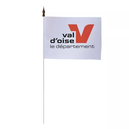 Drapeau de table Conseil Départemental Val d'Oise 10 x 15 cm polyester