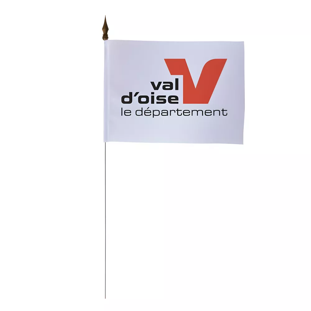 Drapeau de table Conseil Départemental Val d'Oise 10 x 15 cm polyester Drapeau de table Conseil Départemental Val d'Oise 10 x 15 cm polyester