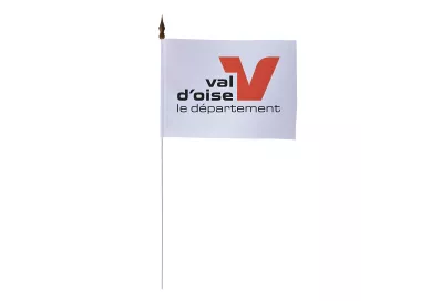 Drapeau de table Conseil Départemental Val d'Oise 10 x 15 cm polyester