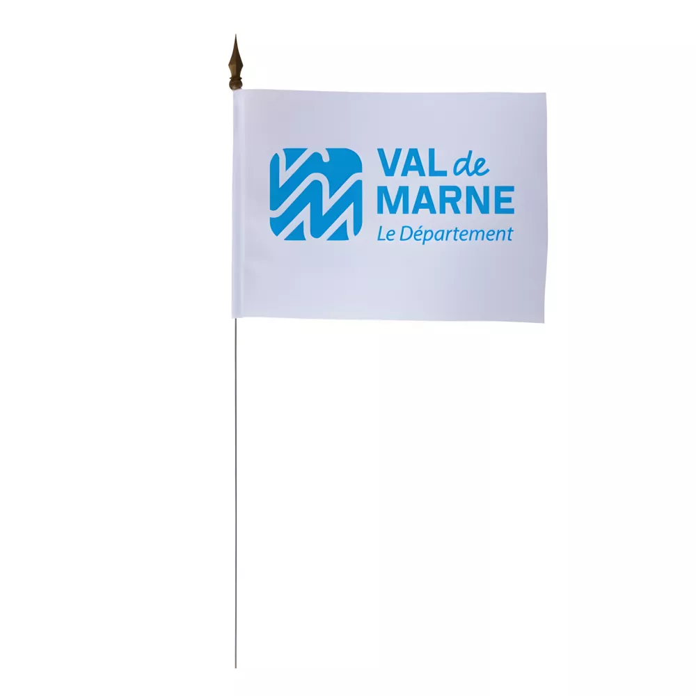 Drapeau de table Conseil Départemental Val-de-Marne polyester 10 x 15 cm Drapeau de table Conseil Départemental Val-de-Marne polyester 10 x 15 cm