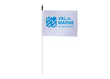 Drapeau de table Conseil Départemental Val-de-Marne polyester 10 x 15 cm