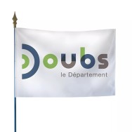 Drapeau du Conseil Départemental du Doubs en maille polyester
