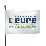 Drapeau du Conseil départemental de l'Eure en maille polyester
