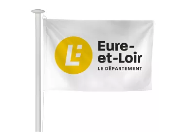 Pavillon du Conseil Départemental de l'Eure-et-Loir en maille polyester