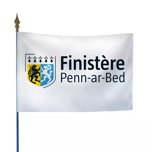 Drapeau du Conseil Départemental du Finistère en polyester