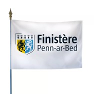Drapeau du Conseil Départemental du Finistère en polyester