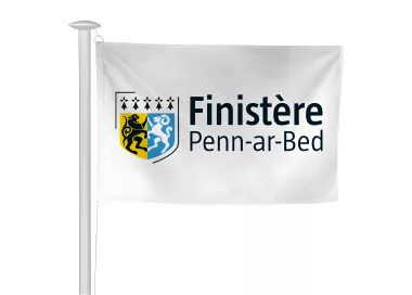Pavillon du Conseil départemental du Finistère en maille polyester