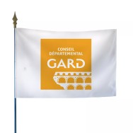 Drapeau du Conseil Départemental du Gard en polyester