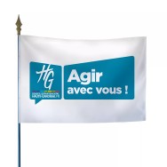 Drapeau du Conseil Départemental de la Haute-Garonne en maille polyester