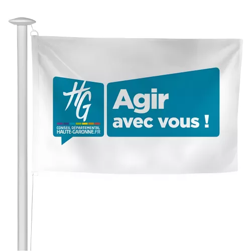 Pavillon du Conseil Départemental de la Haute-Garonne en maille polyester