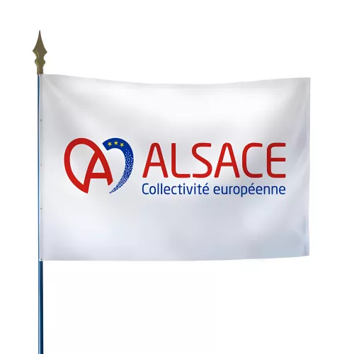 Drapeau de la Collectivité Européenne d'Alsace en maille polyester