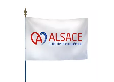 Drapeau de la Collectivité Européenne d'Alsace en maille polyester