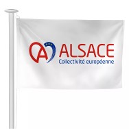 Pavillon de la Collectivité Européenne d'Alsace en maille polyester