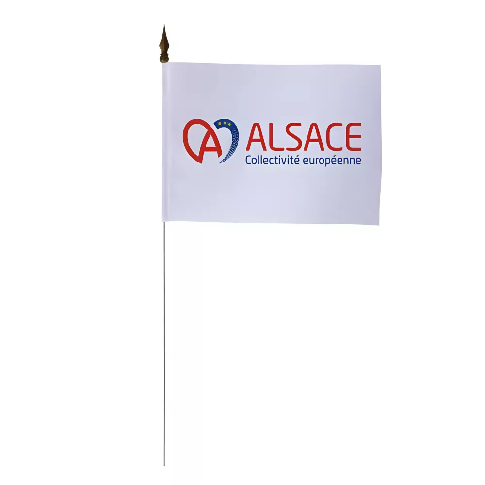 Drapeau de table Collectivité Européenne d'Alsace 10 x 15 cm Drapeau de table Collectivité Européenne d'Alsace 10 x 15 cm