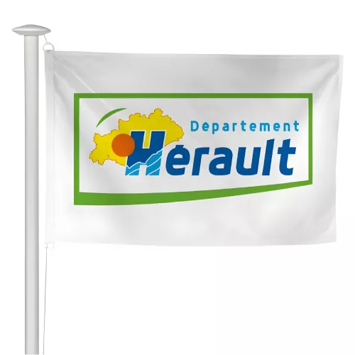 Pavillon du Conseil Départemental de l'Hérault en maille polyester